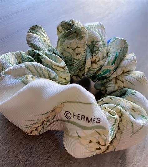 scrunchie made from hermes scarf|ponytail scrunchies for sale.